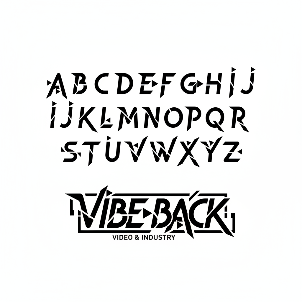 make a font face, all English letters from A-Z, a 