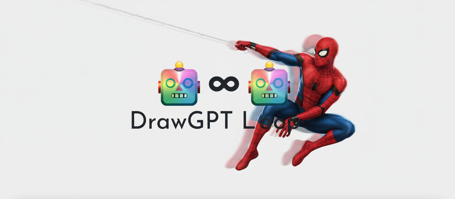 have Spider-Man swing past the logo, create the ne