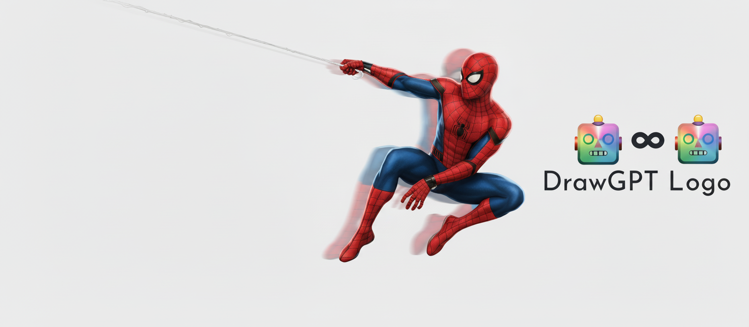 have Spider-Man swing past the logo, create the ne
