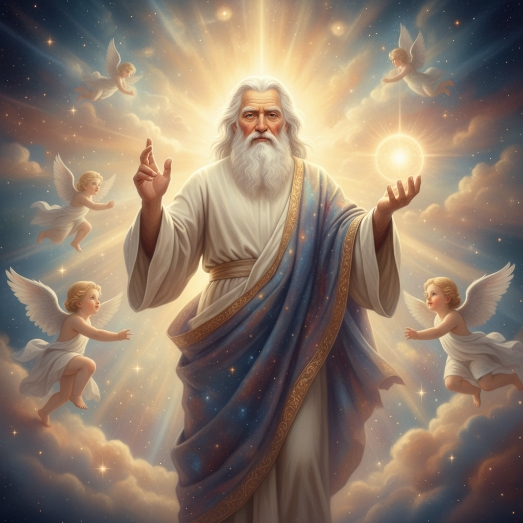A glowing ohoto of God the Father