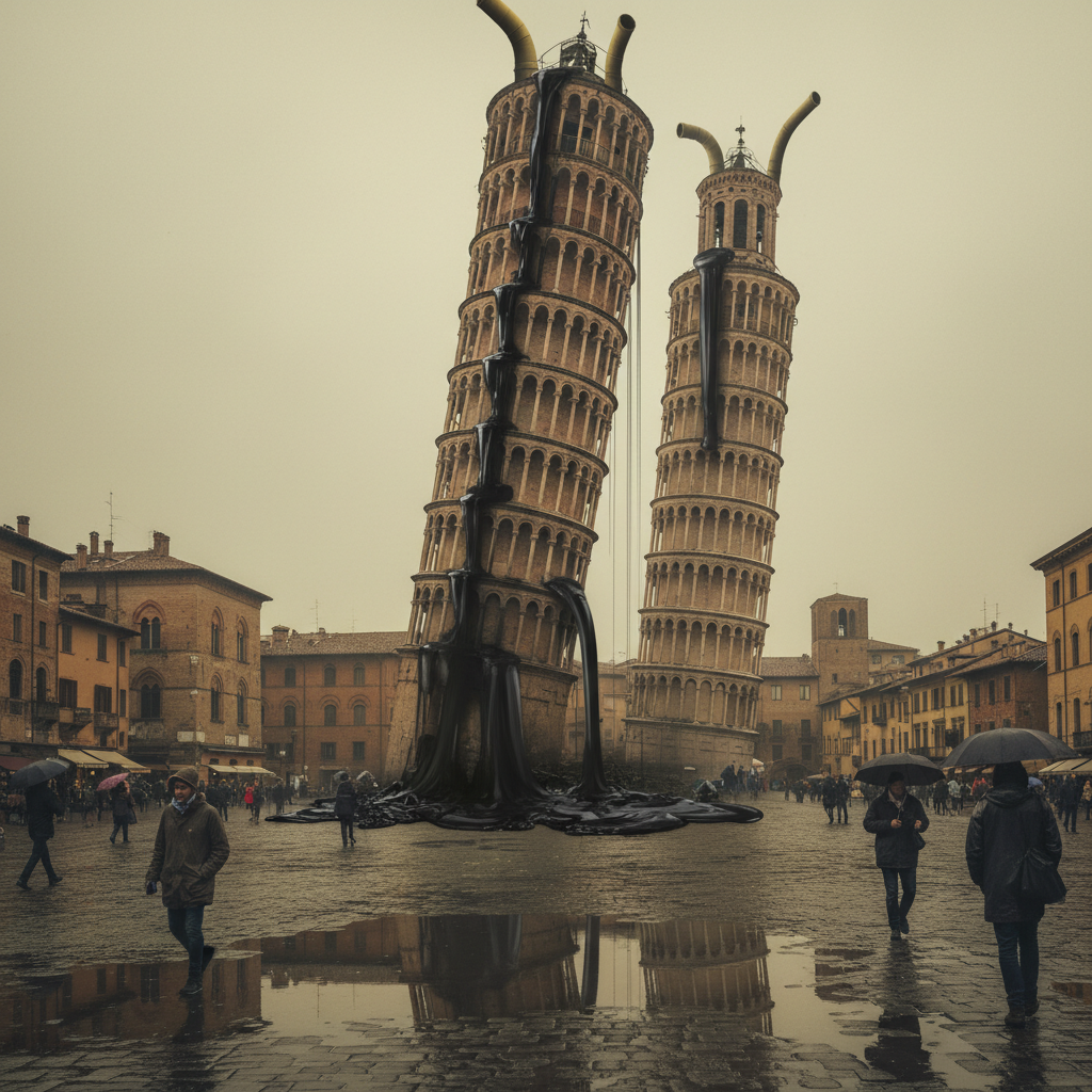 another one but more oil and more from the tiltet towers location
 - DrawGPT