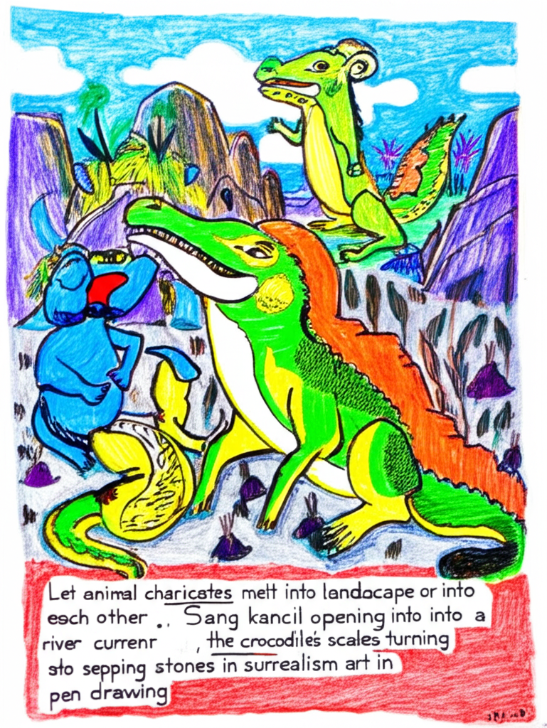 let animal characters melt into landacape or into 