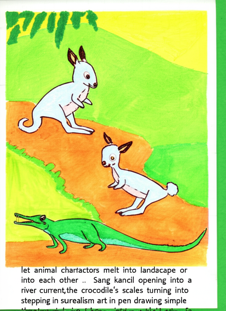 let animal characters melt into landacape or into 