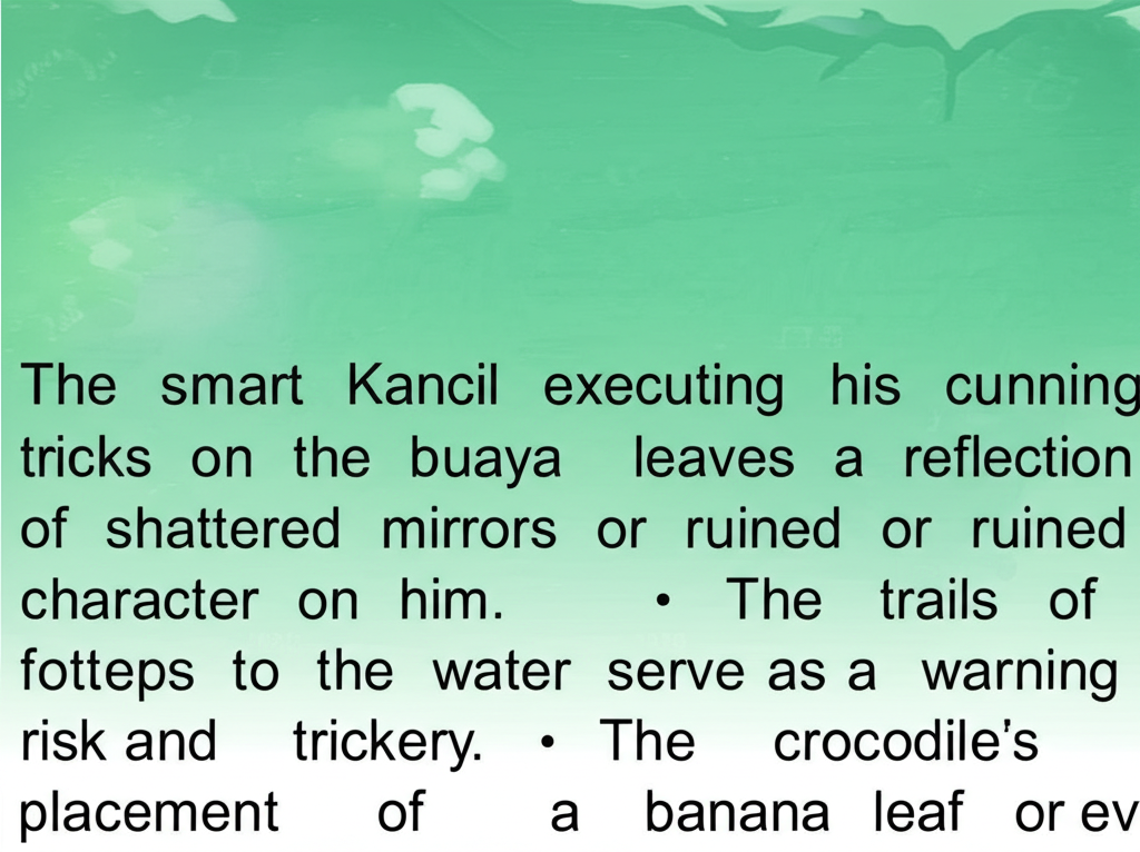 The smart Kancil executing his cunning tricks on t