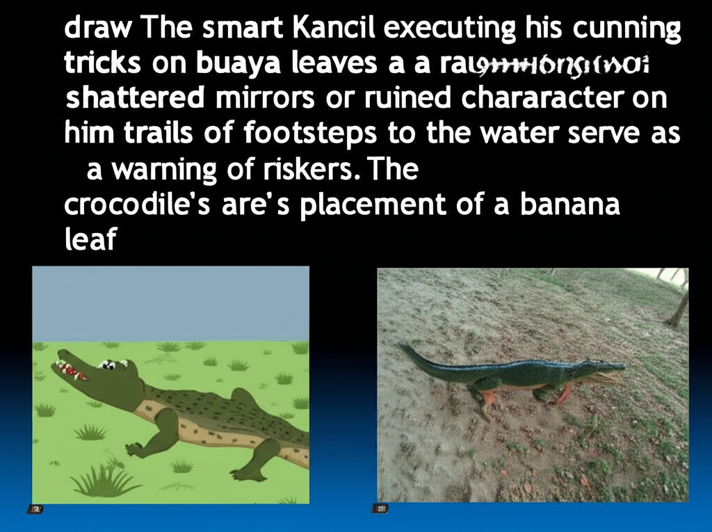 draw The smart Kancil executing his cunning tricks