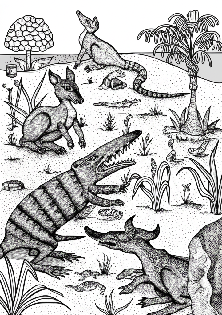 draw about surrealism art based on malaysian folkt