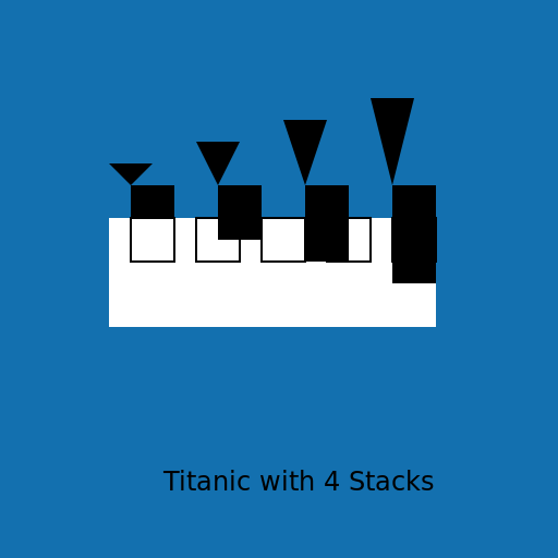 Titanic with 4 Stacks - DrawGPT