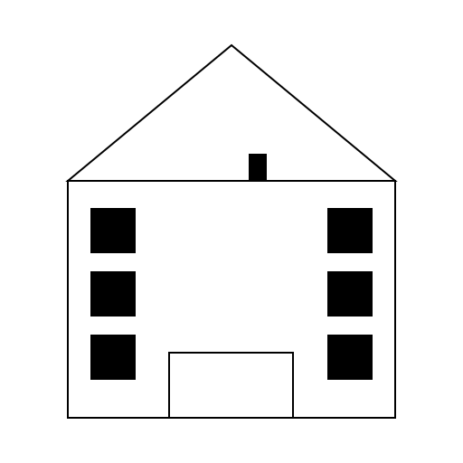 Black outline of the Oregon legislature building - DrawGPT