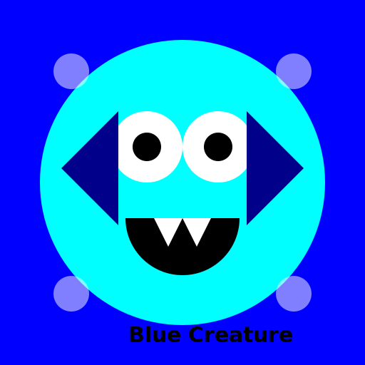 A Blue Creature - DrawGPT