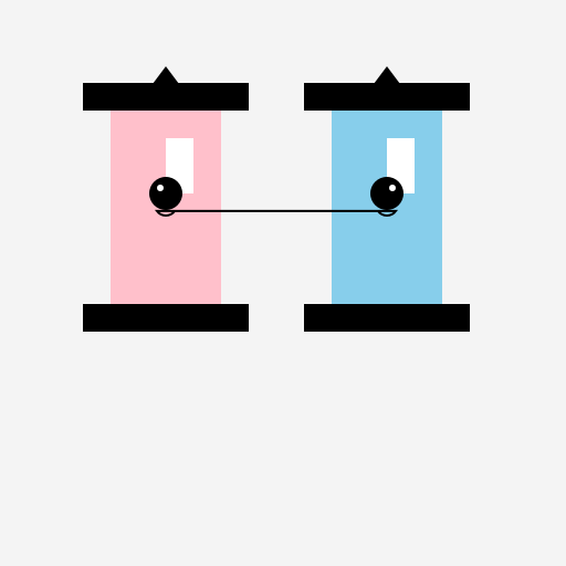Cute Boy and Girl Playing Hide and Seek with Duct Tape - DrawGPT
