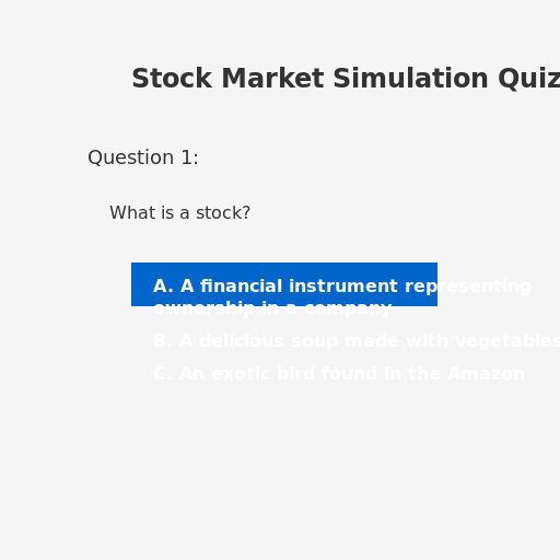 Stock Market Simulation Flowchart - DrawGPT