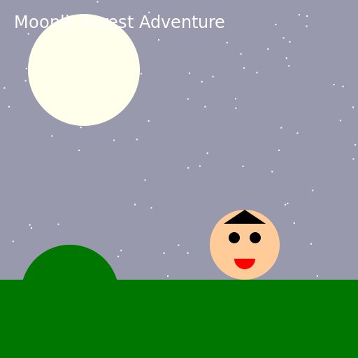 Moonlit Forest Adventure - DrawGPT
