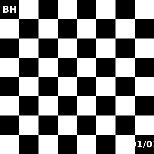 Chess Board with Engraved Initials - DrawGPT