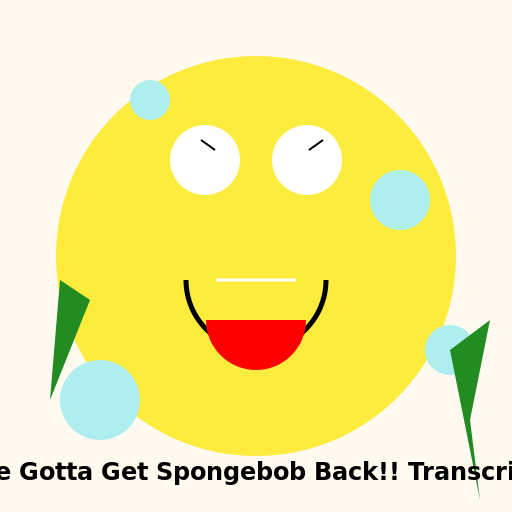 We Gotta Get Spongebob Back!! Transcript Logo - DrawGPT