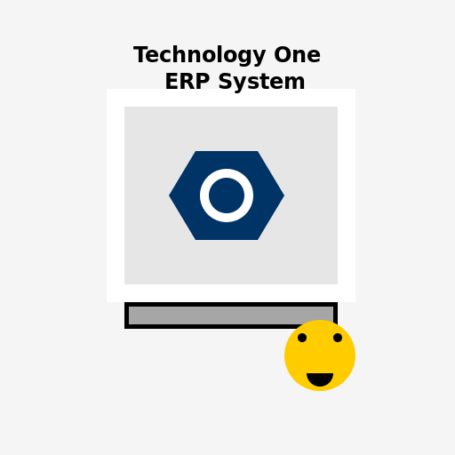 Technology One ERP System Cartoon - DrawGPT