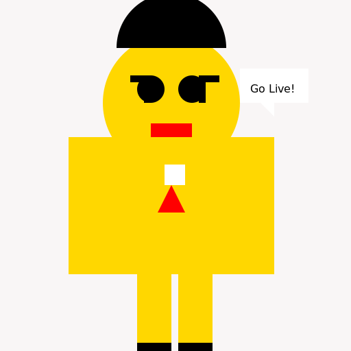 Technology One System Go Live Cartoon Character Image - DrawGPT