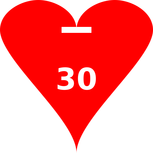 Heart-Shaped Pill with Number 30 - DrawGPT