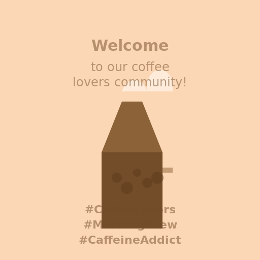 Coffee Vibes - Social Media Welcome Post - DrawGPT