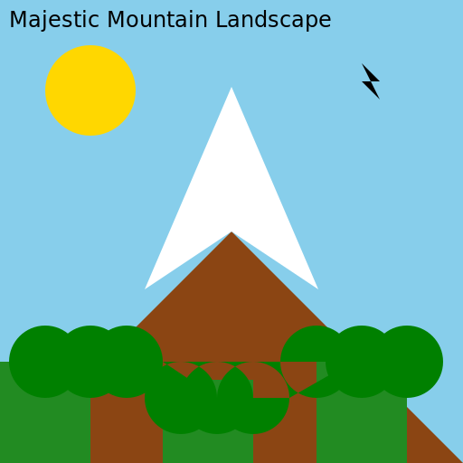 Majestic Mountain Landscape - DrawGPT