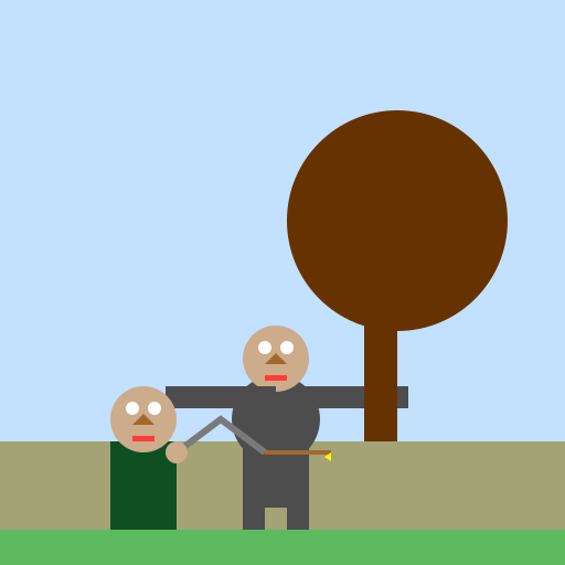 Dunedain Ranger shooting orc with arrow - DrawGPT