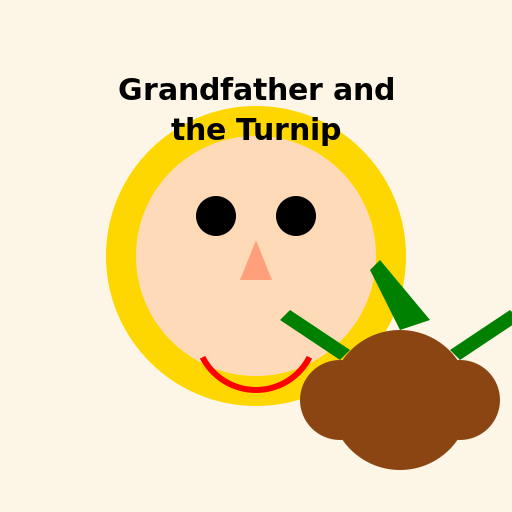 Grandfather and the Turnip Logo - DrawGPT