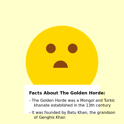 Facts About The Golden Horde But The Facts Are On The Canvas - DrawGPT