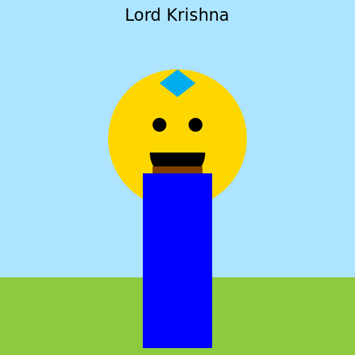 Lord Krishna Sketch by Manisha - DrawGPT