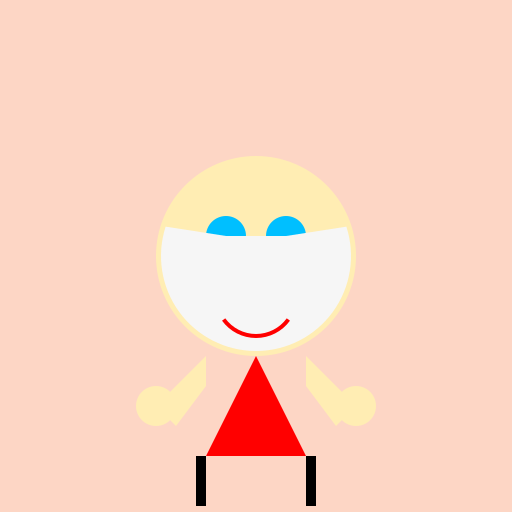 Friendly Girl with Blue Eyes - DrawGPT