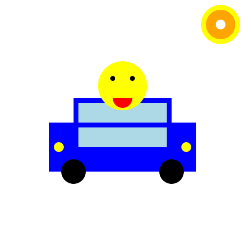 Blue Fiat 500 - DrawGPT