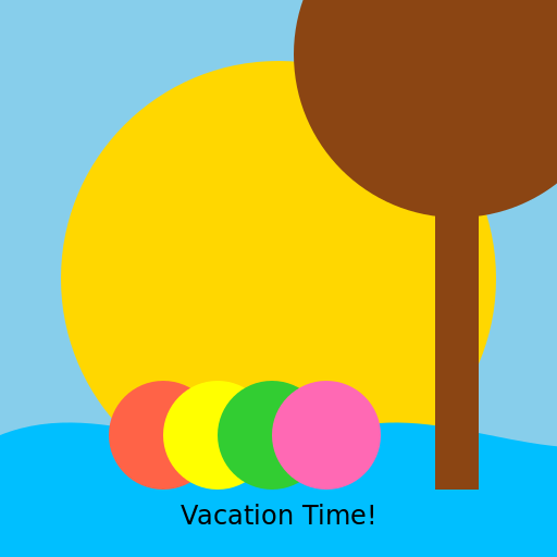 Sunny Beach Vacation - DrawGPT