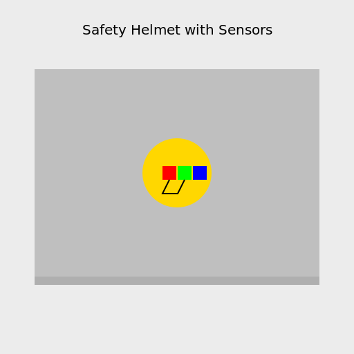 Safety Helmet with Sensors in Warehouse - DrawGPT