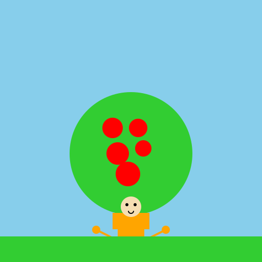 A man picking apples from an apple tree - DrawGPT
