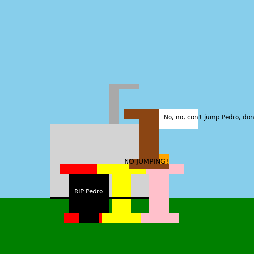 Pedro's Epic Slide Fail - DrawGPT