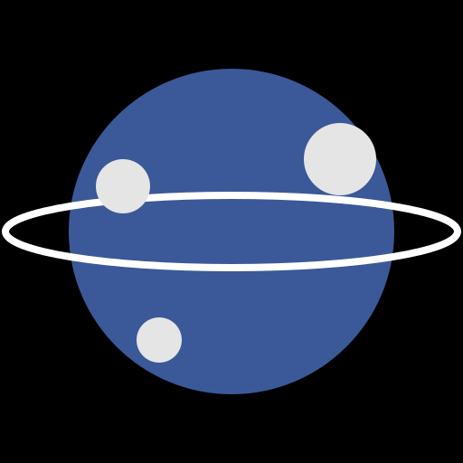 Realistic Planet with Rings and 3 Moons - DrawGPT