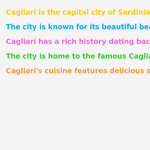 Facts About Cagliari, Italy - DrawGPT