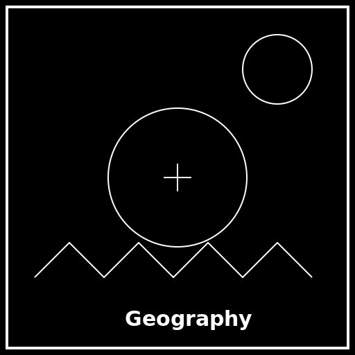 Black and White Geography Cover Page with Unique Design - DrawGPT