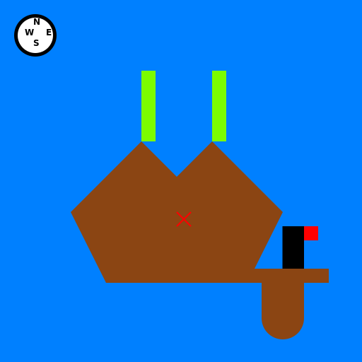 Pirate Map of the Island of Saipan - DrawGPT