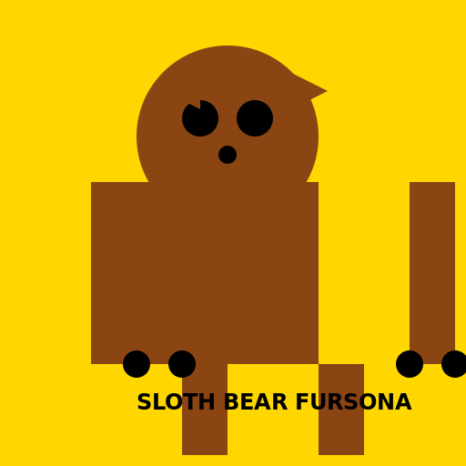 A HIGH SLOTH BEAR FURSONA - DrawGPT