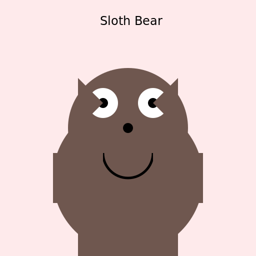 Sloth Bear Character - DrawGPT