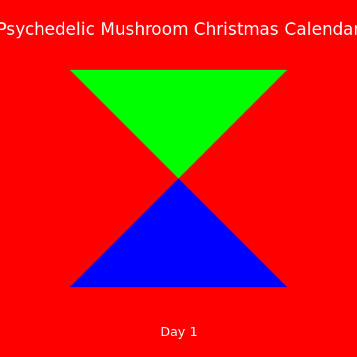 Psychedelic Mushroom Christmas Calendar - DrawGPT