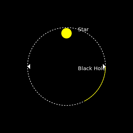 Binary Orbit of Black Hole and Star - DrawGPT