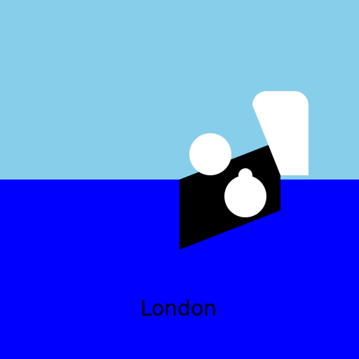 Orca Whale Swimming in the Thames in London - DrawGPT
