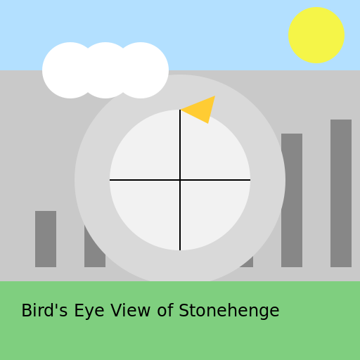 Bird's Eye View of Stonehenge - DrawGPT