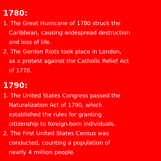 Events In 1780 And 1790 - DrawGPT