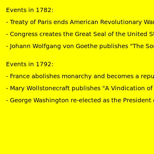 Events In 1782 And 1792 - DrawGPT