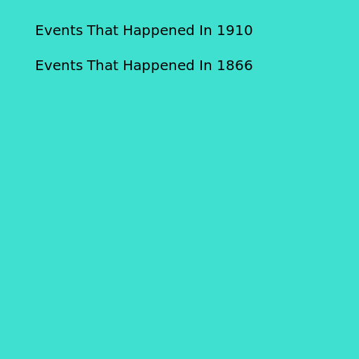 Turquoise Background for the Events That Happened in 1910 and 1866 - DrawGPT