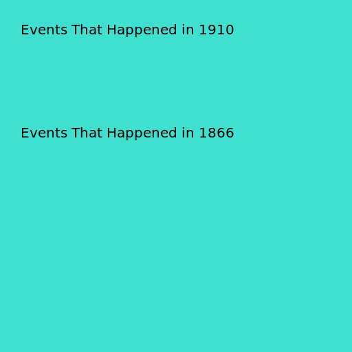 Turquoise Background for the Events That Happened in 1910 and 1866 - DrawGPT