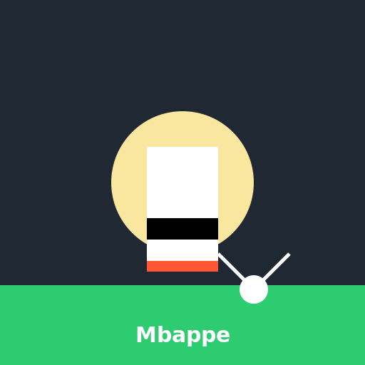 Mbappe Kneeslide Illustration - DrawGPT