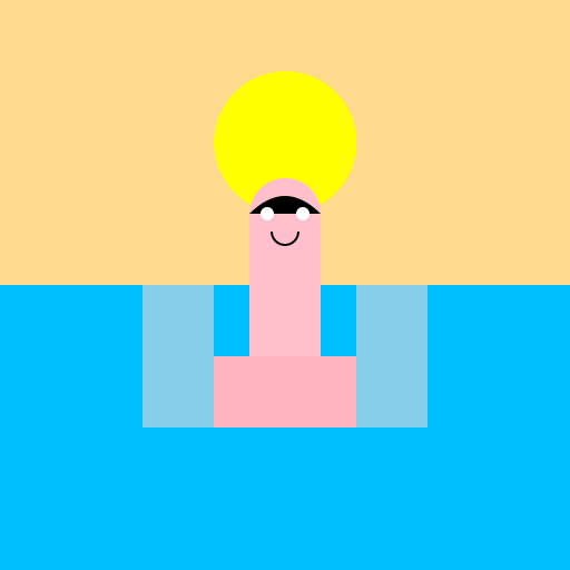 A mother on the beach with her 2 sons and her daughter - DrawGPT
