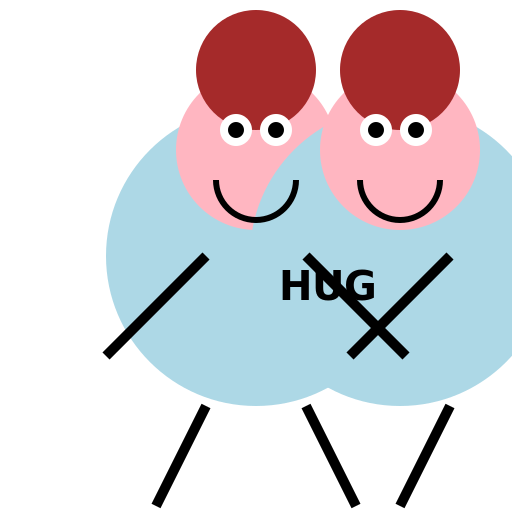 Two Kids Hugging - DrawGPT